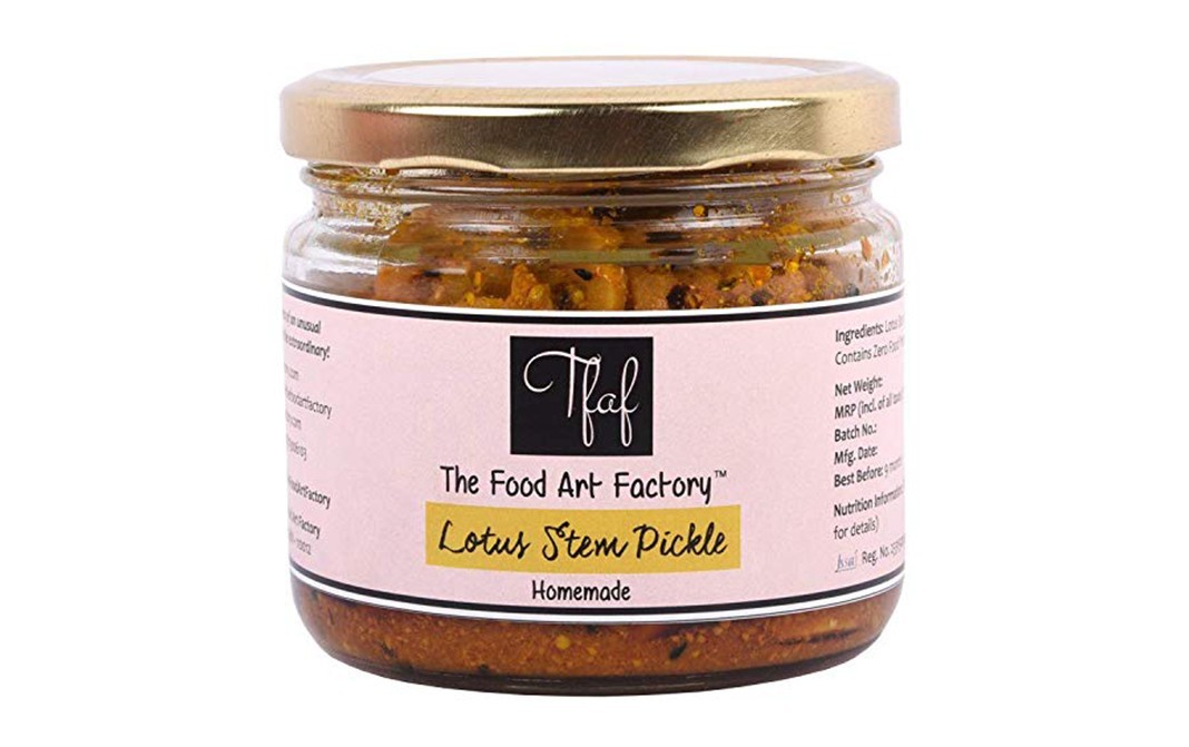 The Food Art Factory Lotus Stem Pickle    Glass Jar  200 grams